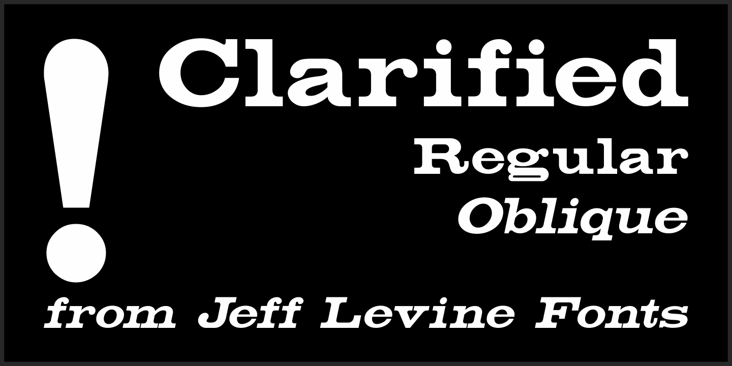 Clarified JNL Regular Font preview